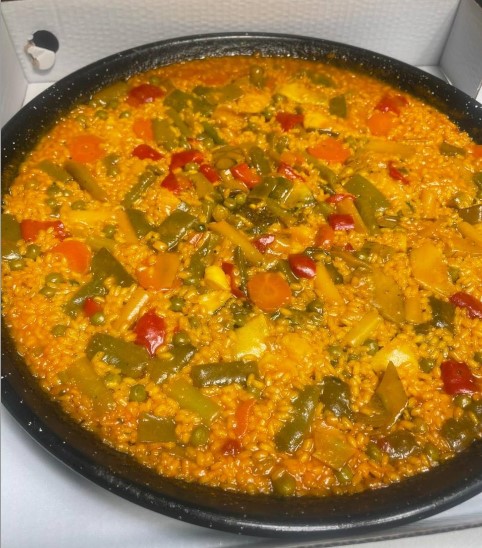 Paella de verdura por encargo